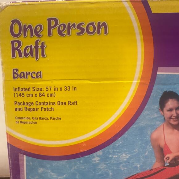 Clearwater One Person Raft Hydro-Force Inflatable Pool/Lake Float 57"x33" K-mart - Picture 4 of 4